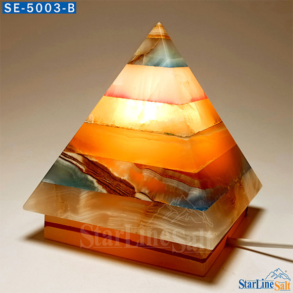 Banded Onyx Pyramid Lamp by StarlineSalt
