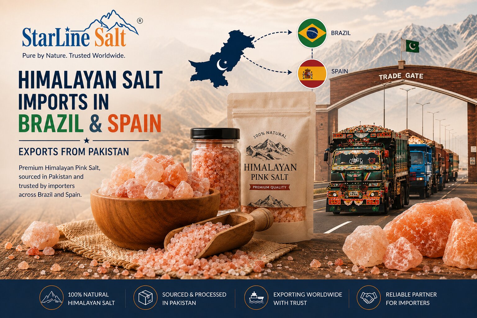 Himalayan Salt Imports in Brazil & Spain