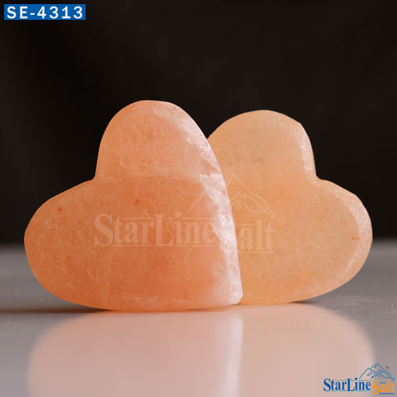 Heart shaped massage therapy salt stones